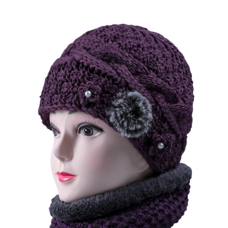 The elderly hat female winter wool mother hat velvet old man hat female grandmother old lady hat mother-in-law thermal hat