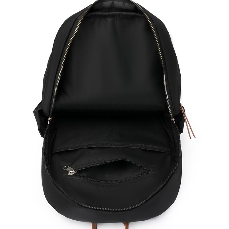 Nylon Color Block Backpack Women's Lightweight Travel Backpack Student Commuter Computer Schoolbag