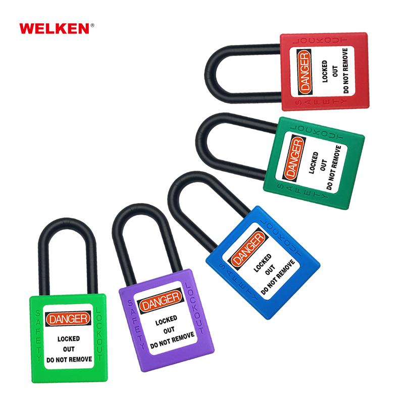 Padlock Manufacturing Safety Lockout Nylon PA 38mm 76mm Shackle Insulation Safety Padlocks Security Padlock Tagout LOTO