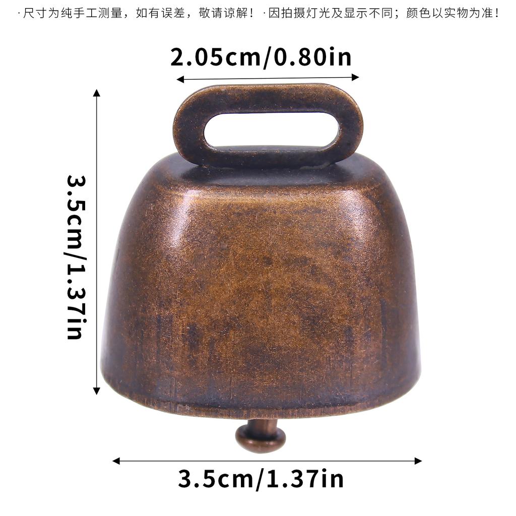 5 шт. Пастбищные Медные Колокольчики, Животные Медные Громкие Бронзовые Маленькие Латунные Колокольчики, для Коров Лошадей Овец Кошек Маленьких Домашних Животных Противоугонные Аксессуары