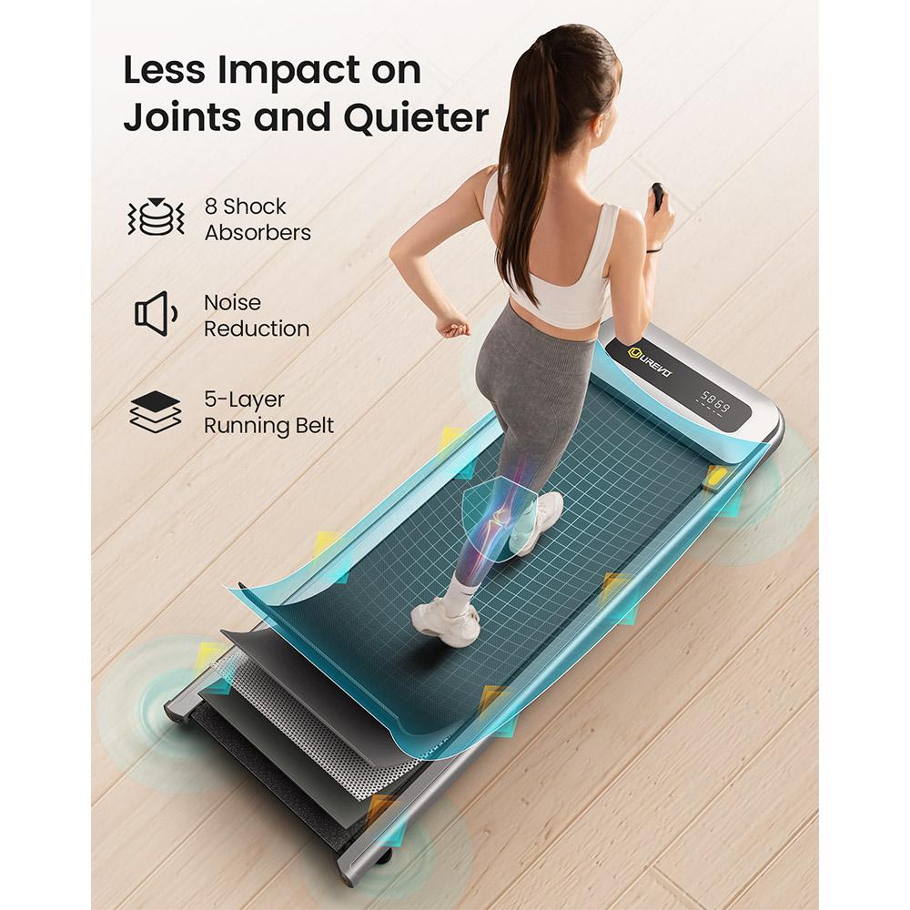 Беговая дорожка для ходьбы под столом Urevo U1, рабочая зона 42x125 см, двигатель 2,25 л.с., максимальная нагрузка 120 кг, светодиодный дисплей, для дома