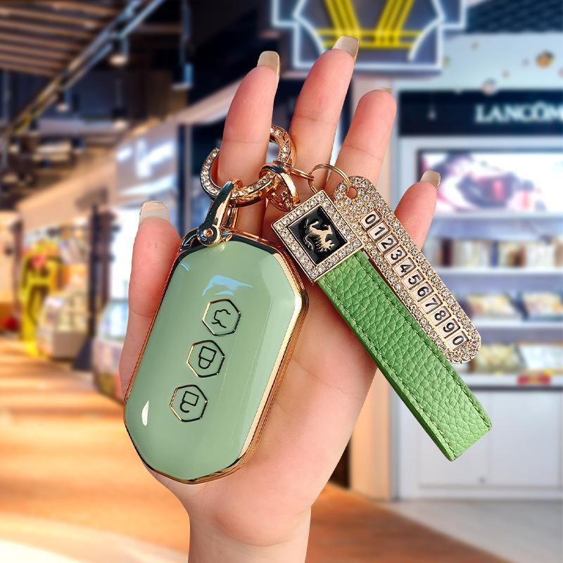 Wuling 2020 Smart Car Key Cover - Premium Capgemini Key Shell with High-Grade Buckle for Men & Women