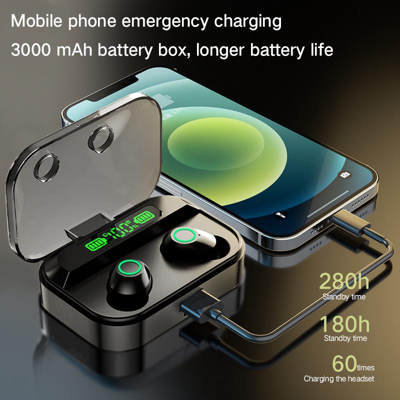 TG02 Bluetooth V5.1 TWS Наушники Беспроводные Вкладыши Внутриканальные Стерео Шумоподавление Спортивные Гарнитуры С Микрофоном fone Наушник
