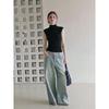 Женская приталенная футболка iiiamx с воротником-стойкой и короткими рукавами
