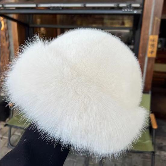 Женская зимняя шапка из искусственного меха, толстая, теплая, сохраняющая тепло, однотонная, рыболовная шапка для катания на лыжах, велоспорта, головной убор