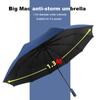 Large Size Foldable Strong Windproof Travel Umbrella Rain Women Family 130cm Big 3 Folding Rain Storm Umbrella for Men