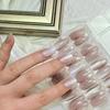 144Pcs Oval Fake Nails Short Medium Full Cover False Nails Fashion Cat Eye False Nails  Women