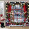 Christmas Gifts Shower Curtain Xmas Tree Winter Forest Cedar Nature Landscape Home Wall Hanging Fabric Bathroom Curtains Decor