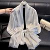 Новый женский элегантный принт хиджаб длинный шарф из хлопка Tencel с защитой от солнца Four Seasons шарф украшение шаль накидка платок на голову