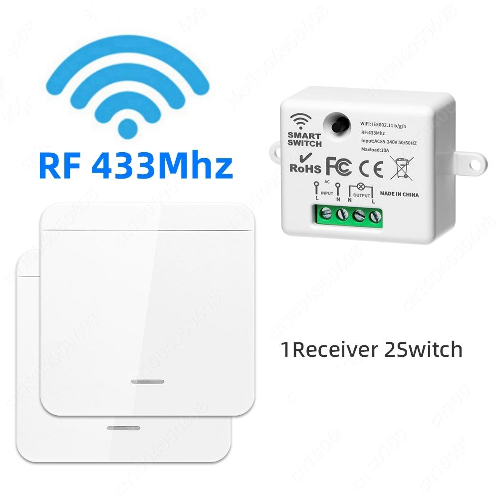 Tuya Умный дом WIFI Релейный модуль Переключатель Мини Свет RF433MHz Настенная панель Переключатель Беспроводное голосовое управление Таймер Google Home Alexa