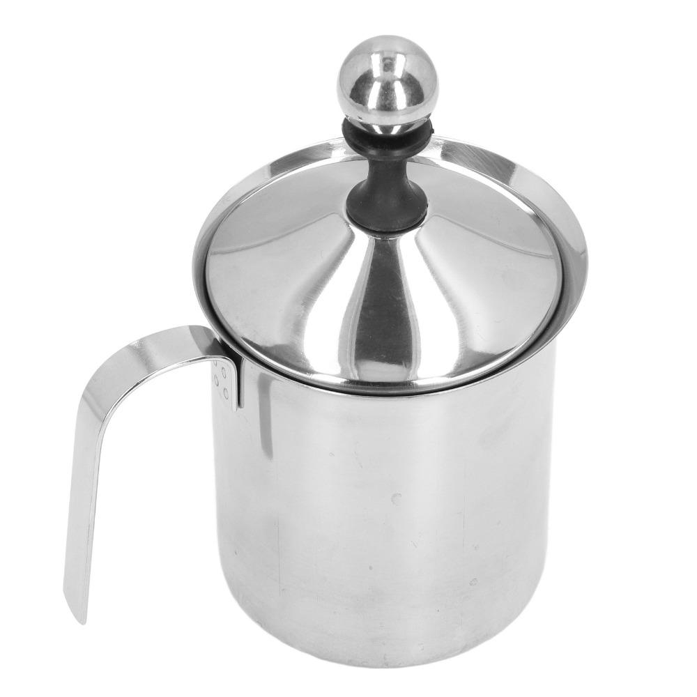 Double Layer Design Manual Milk Frother 800ML Capacity Milk Foam Making Tool Coffee Making