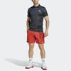 Adidas SS23 Roland Garros Collection Tennis Paris Heat.Rdy Freelift Рубашка-поло с принтом тай-дай Мужские топы Карбон-черный HZ1346