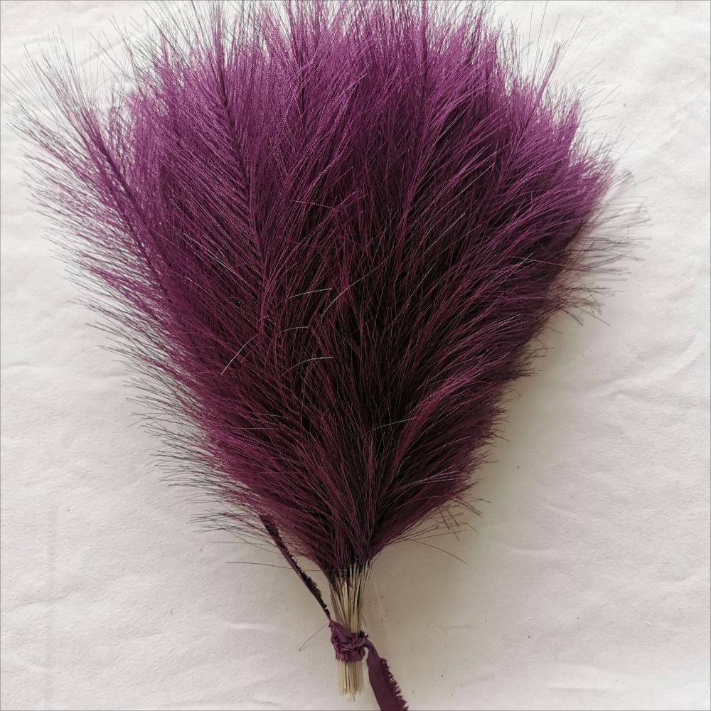 GeeParty 10Pcs Fluffy Pampas Grass Fake Reed Simulated Artificial Flower Boquet for Birthday Party Decoration