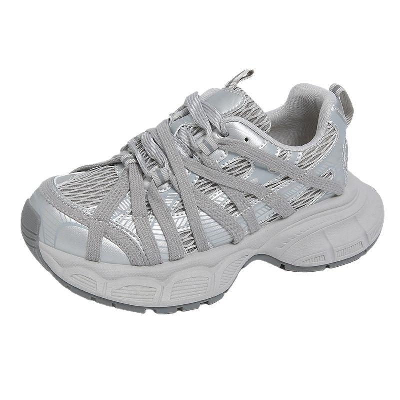 Весна-лето 2025 новая ретро спортивная повседневная обувь кроссовки для папы женские на платформе маффин универсальная женская обувь модные кеды