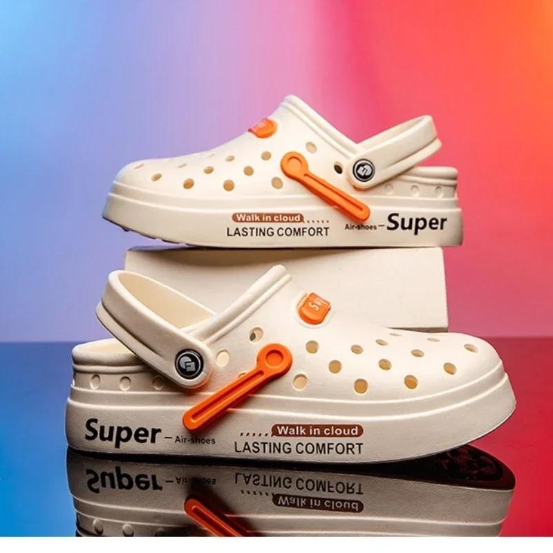 Мода 2024 года, летние мужские и женские модные тапочки, подходящие по цвету пары, универсальные мягкие сандалии для отдыха на пляже, повседневная обувь