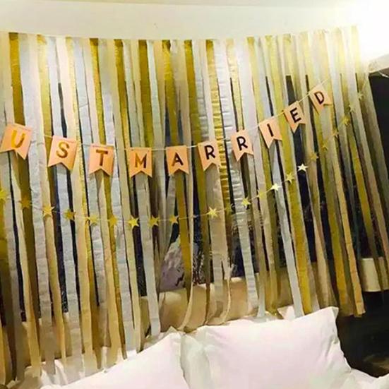 Цветная крепированная бумага, декоративная неувядаемая бумага для украшения вечеринки, мятая бумага, реквизит для сцены для свадьбы