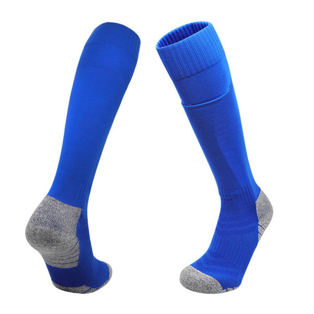 Long Soccer Socks with Shin Guard Support, Mens Knee High One-Piece Football Socks, Training Socks