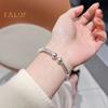 Women Bangle Adjustable Opening Design Floral Embossed Polished Alloy Ethnic Style Wrist Jewelry for Everyday Special Occasions