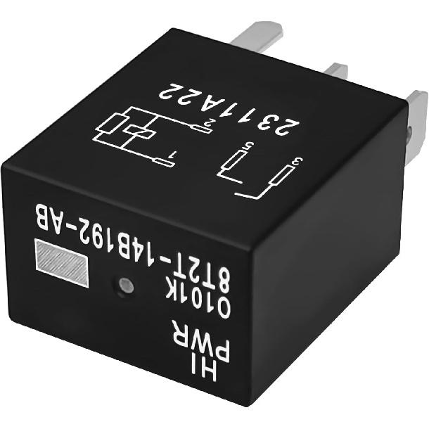 Реле 8T2T-14B192-AB (Набор из 2), Автомобильное реле 12В DC, 4 контакта, вставляемое - Надежная OEM-замена, Совместимо с выбранными автомобилями Ford