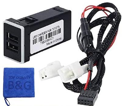 QC3.0 Панель с отверстием для переключателя питания USB типа A для Toyota, оснащенная 2 портами,