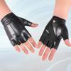 Men and Women Three Stringed Half Finger Leather Gloves Outdoor Street Dance PU Leather Nightclub Women Perform Dance Dance Gloves