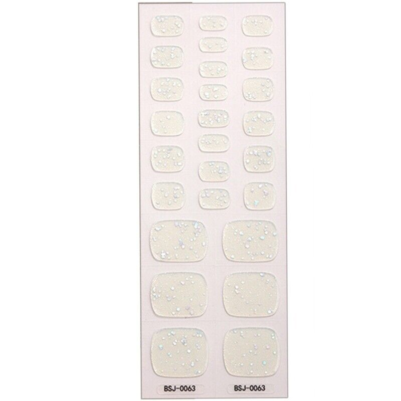 Гелевые полоски для ногтей, полуотвержденные гель-наклейки для ногтей с полным покрытием, маникюрные наклейки