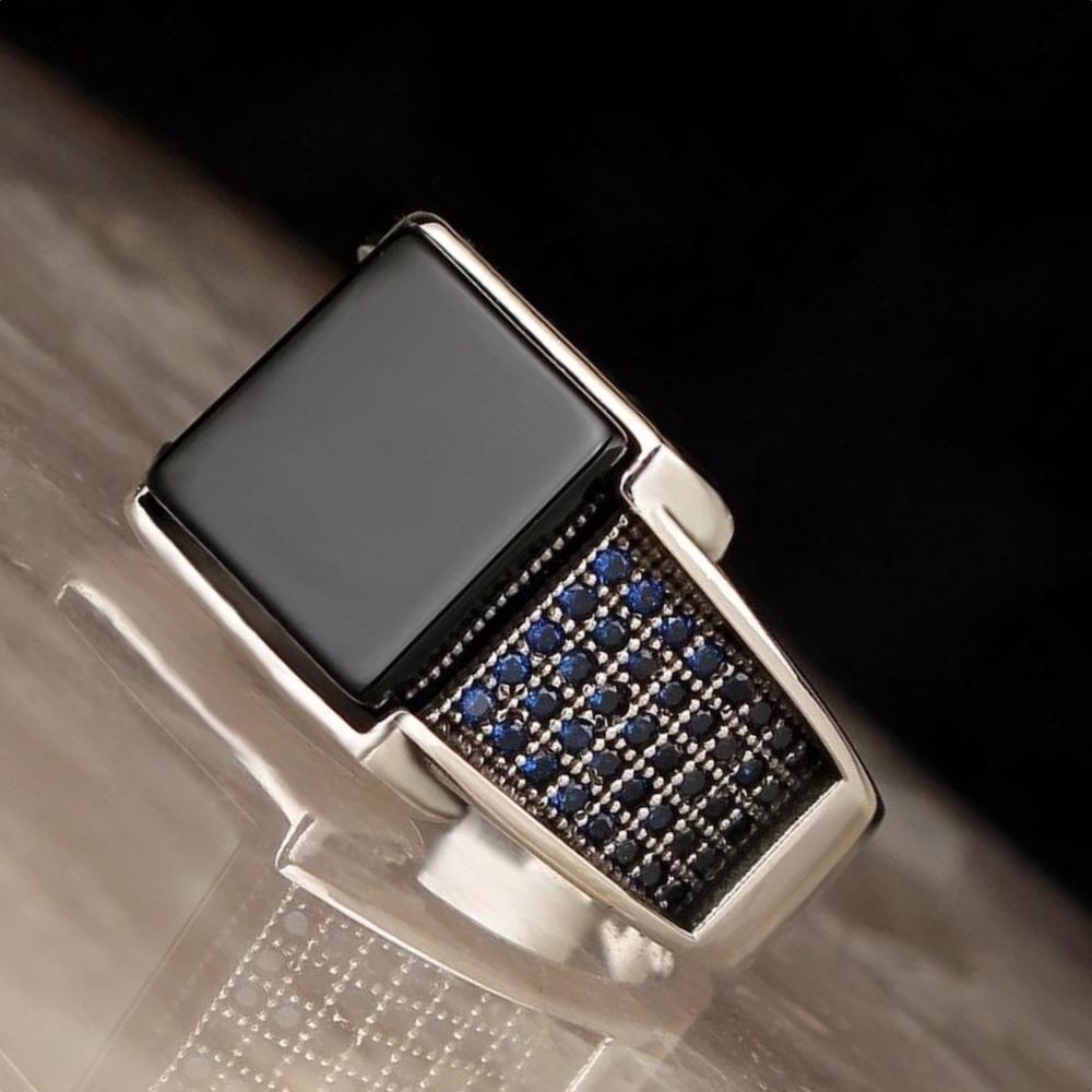 Новые винтажные кольца в стиле панк-Турция, овальные черные черные кольца с геометрическим рисунком, подходящие для юбилея, свадьбы, мужские кольца, элитные роскошные ювелирные изделия