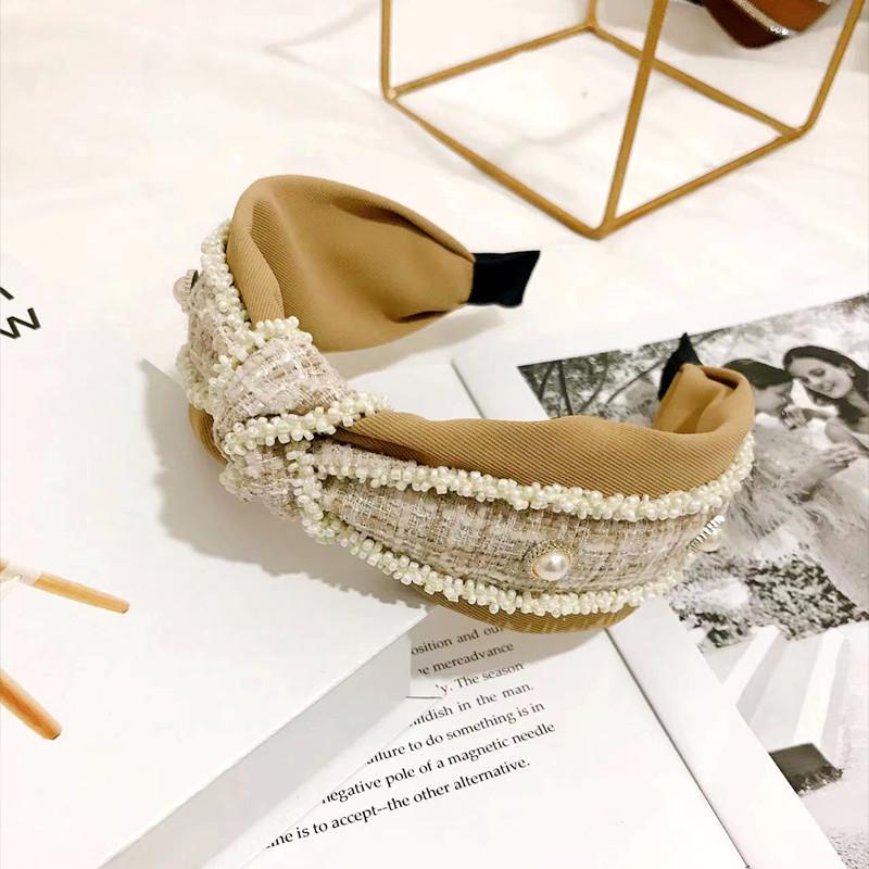 Корейская повязка на голову с жемчугом: Шикарный аксессуар для волос на осень/зиму