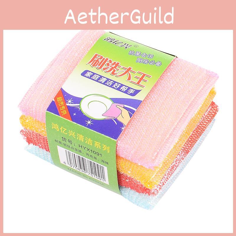 Чистка Кухонная Тряпка Мойка Посуды Щетка Кастрюля Губка Абразивная Подушечка Гаджет Удаление