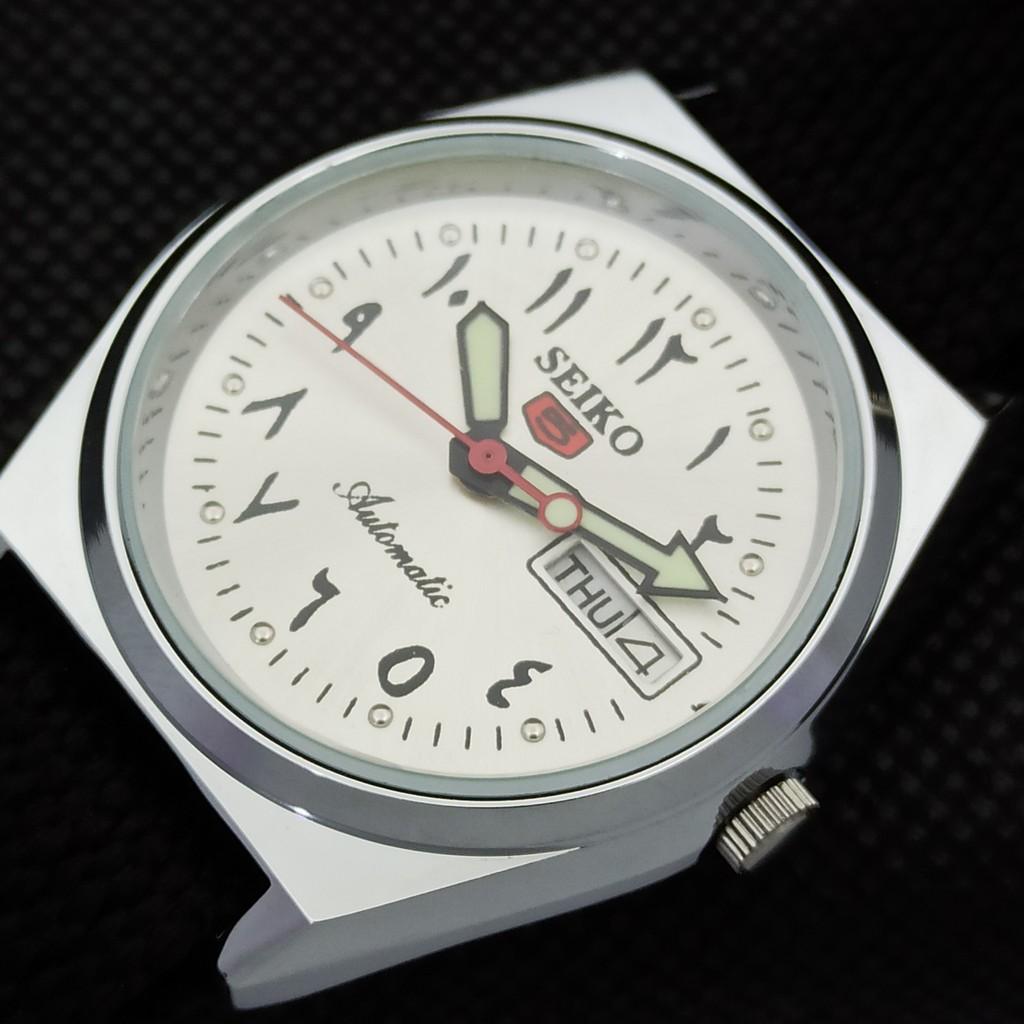ВОССТАНОВЛЕННЫЕ ВИНТАЖНЫЕ SEIKO 5 AUTO 6309A ЯПОНИЯ МУЖСКИЕ АРАБСКИЕ ЧАСЫ 533d-a280150-9