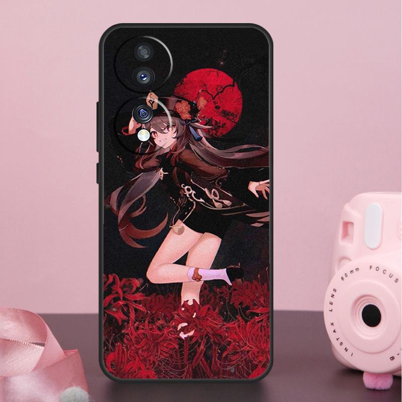 Чехол Genshin Impact Ху Тао для Honor 90 70 50 10 Magic 5 Lite Magic 6 Pro X7 X8 X9 X6a X7a X8a X9a X9b X8b