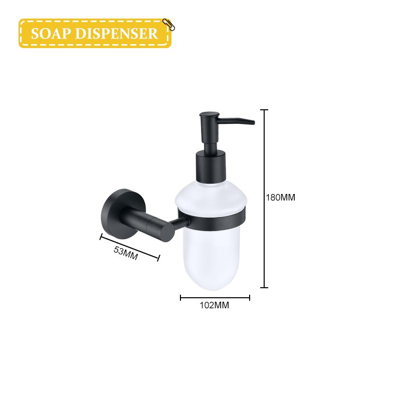 Матово-черная фурнитура для ванной комнаты из нержавеющей стали 304, держатель для полотенец, держатель для туалетной бумаги, держатель для жидкого мыла, вешалка для полотенец, туалетные принадлежности