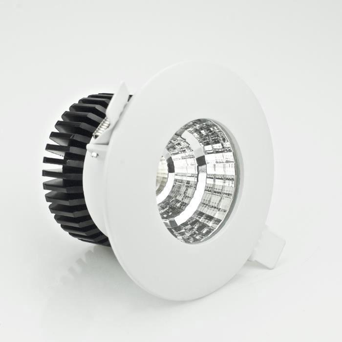 Lot de 5 spots LED étanches IP65 6W rond