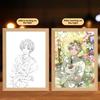 23см/9.06дюйма Аниме Фигурка Тетрадь Дружбы Нацумэ Фоторамка со световой живописью Ночная периферия Настольная лампа Коллекционные подарки