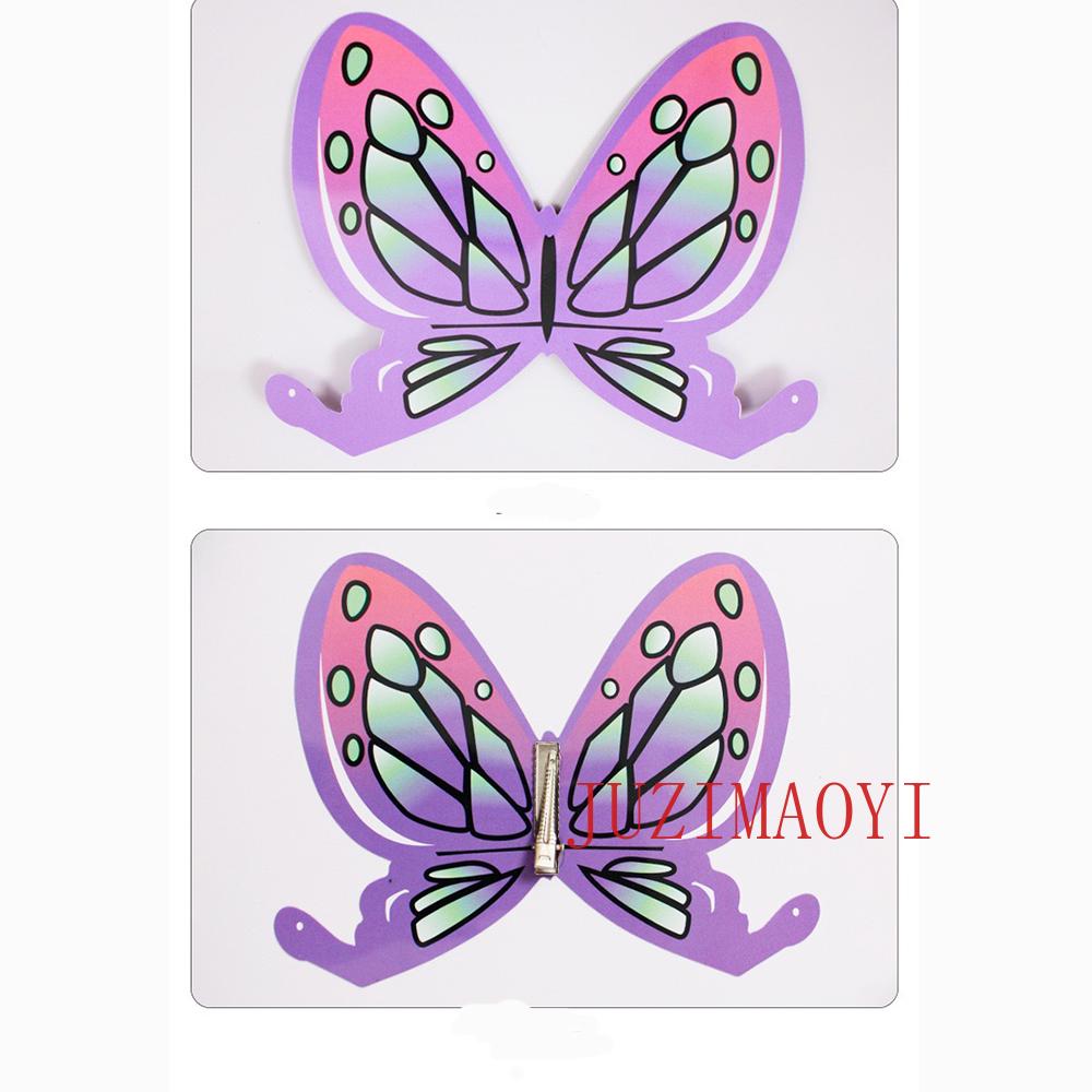 Anime Kochou Shinobu Synthetic Wig Black Purple Gradient Lovely Ponytail Hair Cosplay Wig Heat Resistant Wigs Halloween