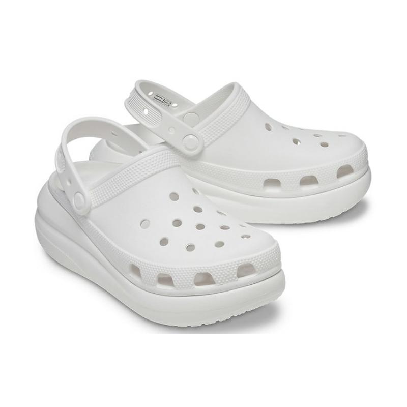 Crocs Сабо Crush EVA Пуховые Сандалии 5,2 см Унисекс Белые
