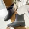 Women's Rain Shoes Medium Tube Non-slip Wading Shoes Rain Boots Waterproof Short Boots Fashion Rubber Shoes Urban Women's Water Shoes Water Boots