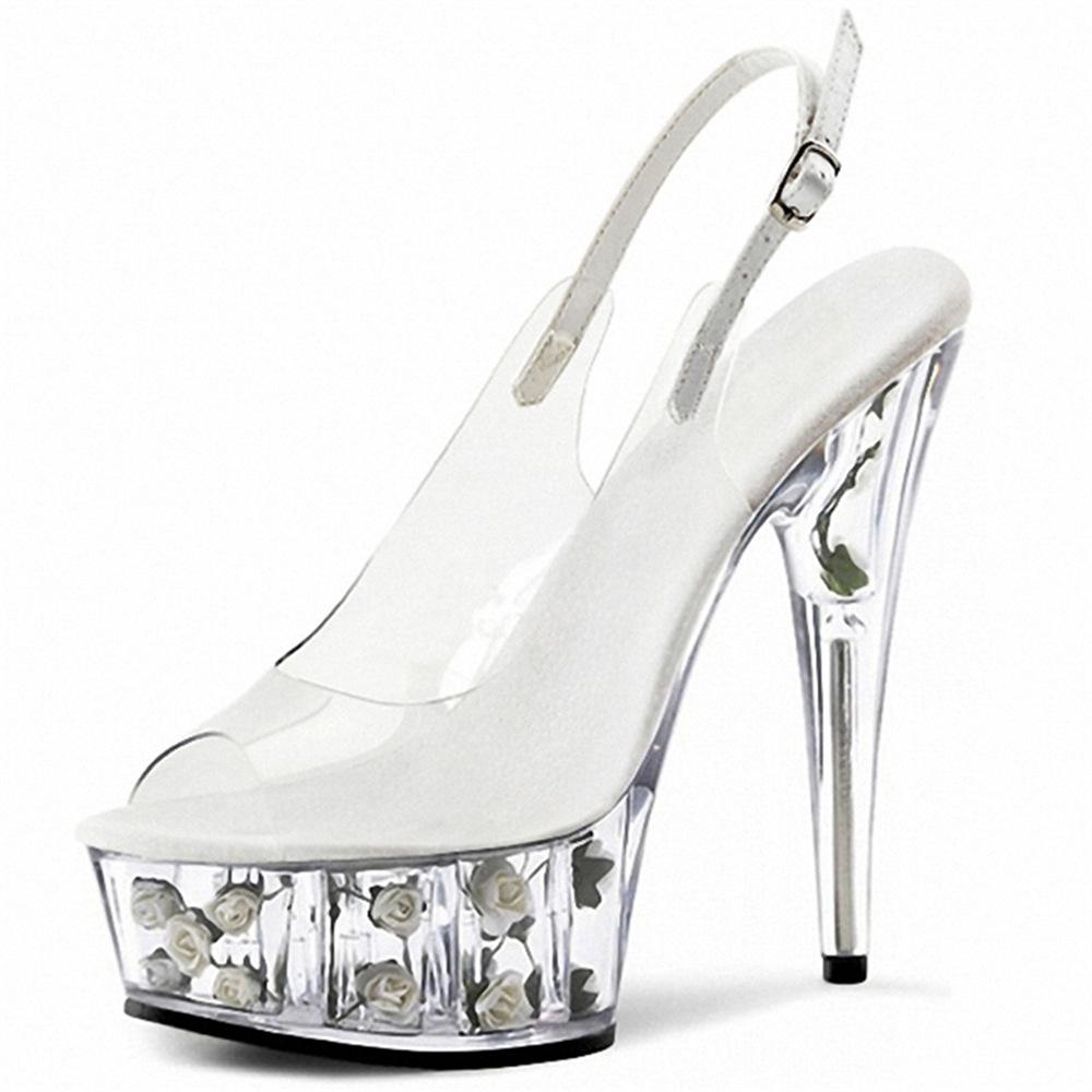 Light luxury sandals women's super high heel 15CM summer 2025 fish mouth versatile stiletto high heels fashion sandals