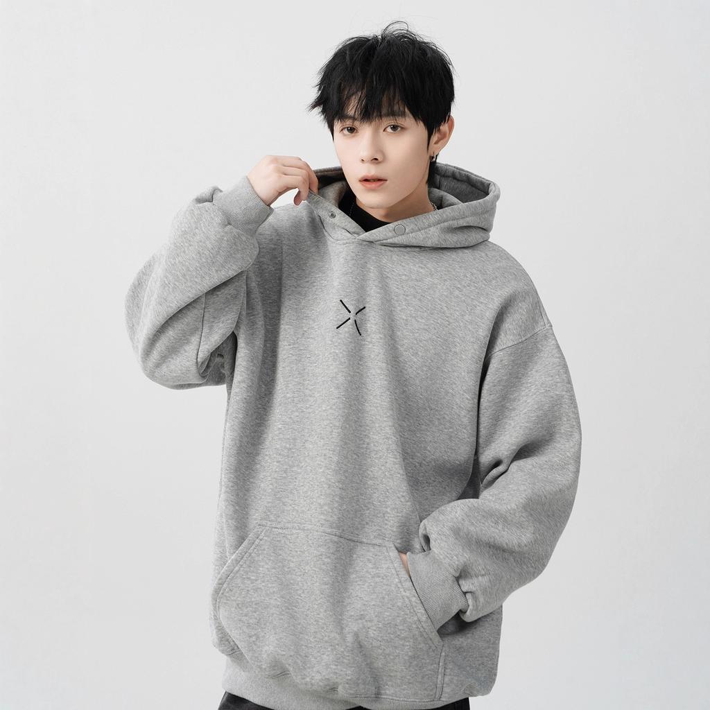 Мужская и женская толстовка с капюшоном с принтом Новая зимняя бархатная утолщенная свободная толстовка