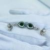 Серьги-подвески и капли из серебра с грушевидным изумрудом Серьги-подвески с камнями по месяцу рождения Минималистичные серьги