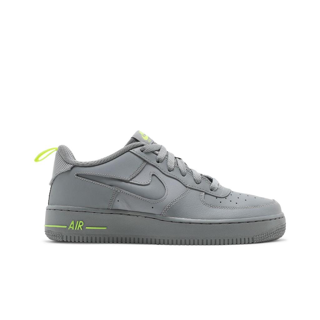 Nike Air Force 1 '07 LV8 Grade School 'Particle Grey Volt' (Unisex) Particle Grey / Particle Grey / Volt Kids' Skateboarding Shoes DD3227 001