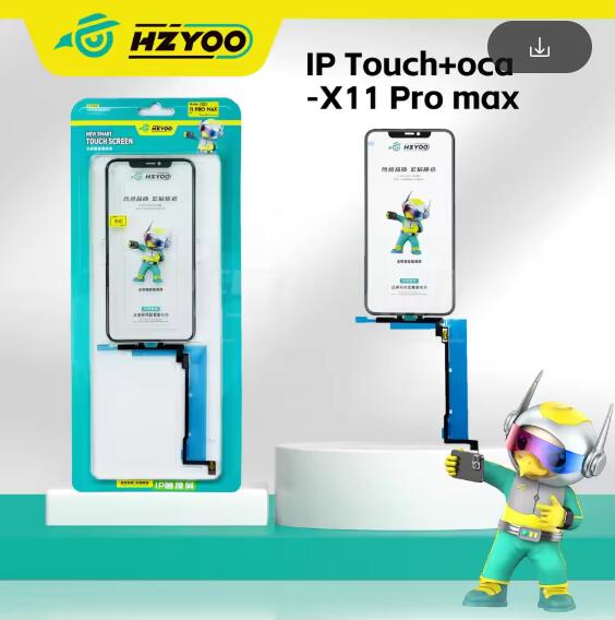 С микросхемой HZYOO Короткий гибкий Сенсорный Digitizer Стекло с рамкой + Клей OCA Для iPhone 11 11PRO MAX 12 13 MINI PROMAX Ремонт