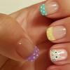 Nail Art 24 Pieces Easter Collection Cute Sweet French Bunny Short Wear Nail Art Pieces