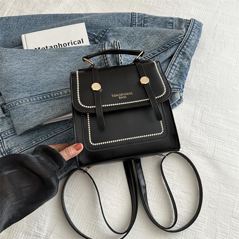 Модная универсальная сумка ins 2025 темпераментная простая на плечо кроссбоди двойная на плечо маленькая квадратная сумка