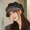 Autumn and Winter Retro Warm Beret Korean Windproof Casual Hat Women British Style Octagonal Hat Versatile Painter Hat New