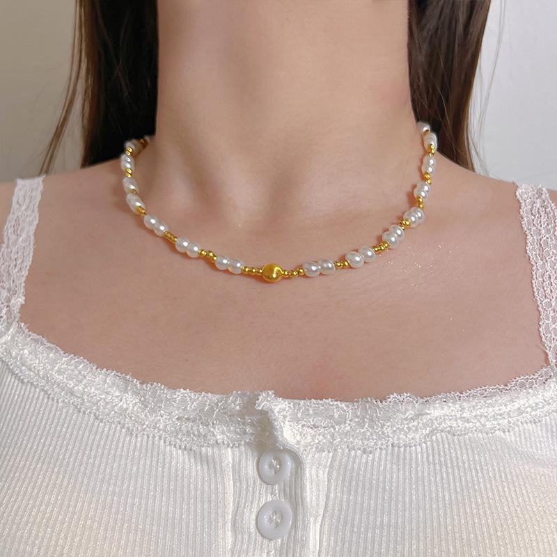 Жемчужное ожерелье женское нишевое легкое роскошное дизайнерское модное темпераментное цепочка на ключицу цепочка на шею цепочка на свитер цепочка из бисера
