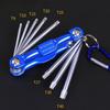 Портативный складной шестигранный ключ Allen Set Metal Метрическая система Torx Шестигранный гаечный ключ Отвертка Шестигранный ключ Высококачественный ручной инструмент