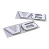 3d Metal V6 V8 Logo Rear Trunk Tailgate Fender Emblem Badge Sticker for Toyota Highlander GC1
