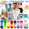 Gradient Red-Orange Toy - Stress Relief Sensory Toy For Adults & Kids | Soft Translucent Flexible Plastic  Anxiety Relief  ADHD Focus Aid  100ml