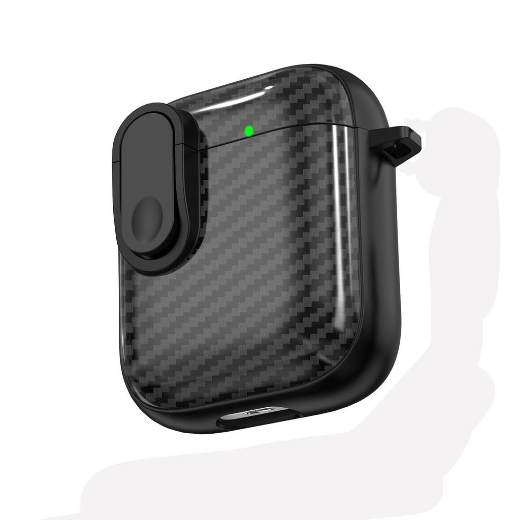 Защитный чехол из углеродного волокна с застежкой для наушников Apple AirPods 1/2 и 2-го поколения